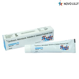 CIPROFOXACIN, METRONIDAZOLE, TERBINAFINE, CLOBETASOL CREAM